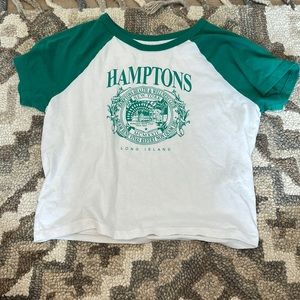 White cropped ish summer shirt